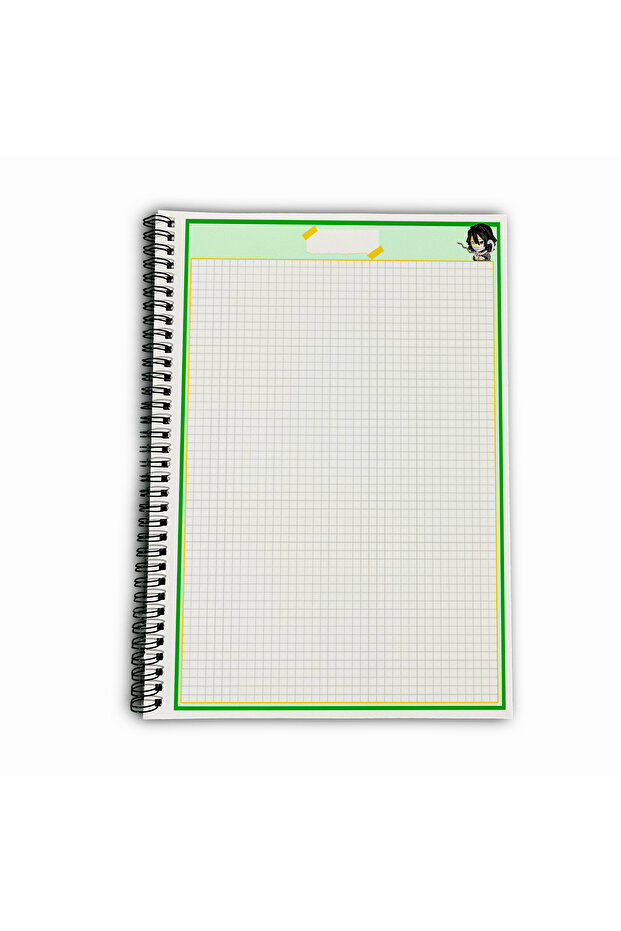 Demon Slayer Obanai Checkered A4 School Notebook 72 Sheets Model 1 - 5