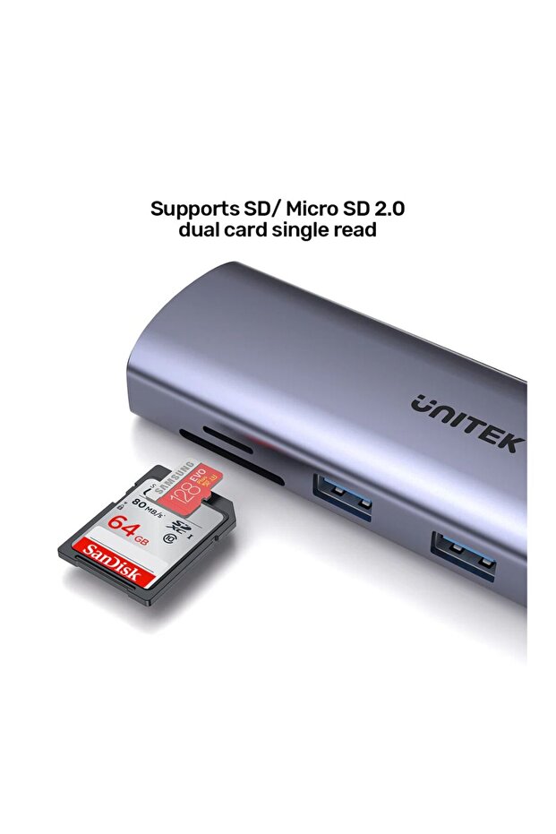 موزع USB-C 9 في 1 مع شاشة مزدوجة وقارئ بطاقات مزدوج وتقنية PD بقوة 100 واط | D1113A - 6