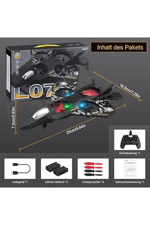 RC Plane, 2.4GHz Remote Controlled Aeroplane L0712 Quadcopter Floating Fighter Aircraft - 4