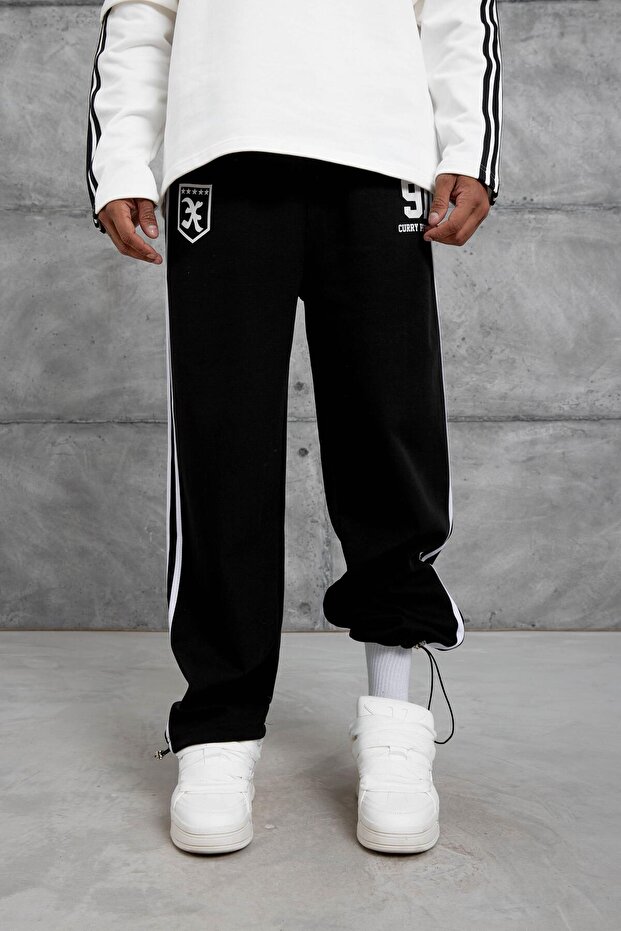 Erkek Siyah 91 Curry Pepper Baskılı Eşofman Altı - 2