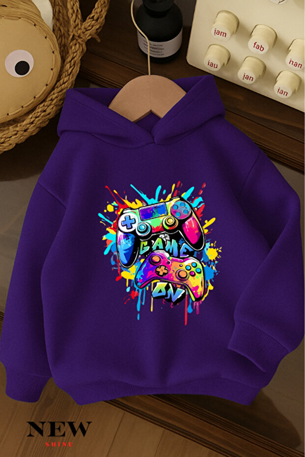 Game Kol Printed Children's Hooded Sweatshirt