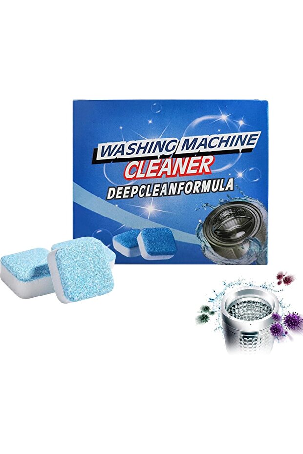 10-Piece Washing Machine Effervescent Cleaner Tablet Set, Blue/White