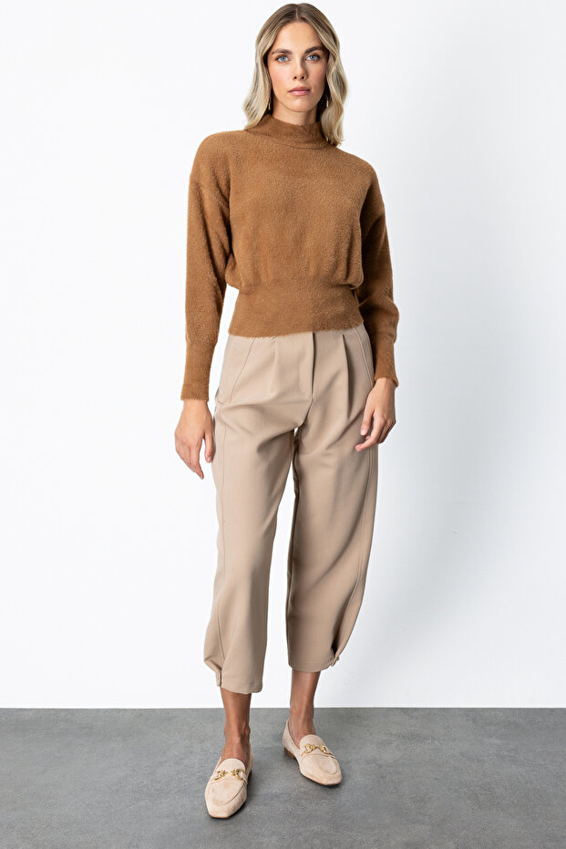 Stand Collar Plush Sweater - 3