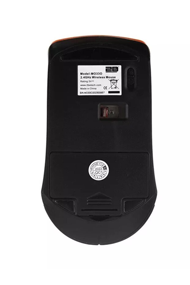 ماوس لاسلكي MO33O، أسود/برتقالي - 3