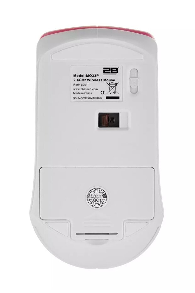 ماوس لاسلكي MO33P، أبيض/وردي - 2