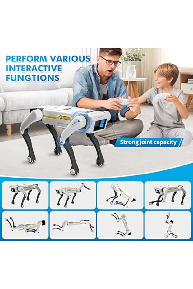 كلب روبوت ذكي - حيوان أليف تفاعلي STEM مع التحكم الصوتي، وأكثر من 30 إجراءً وبرمجة التطبيق، - 8