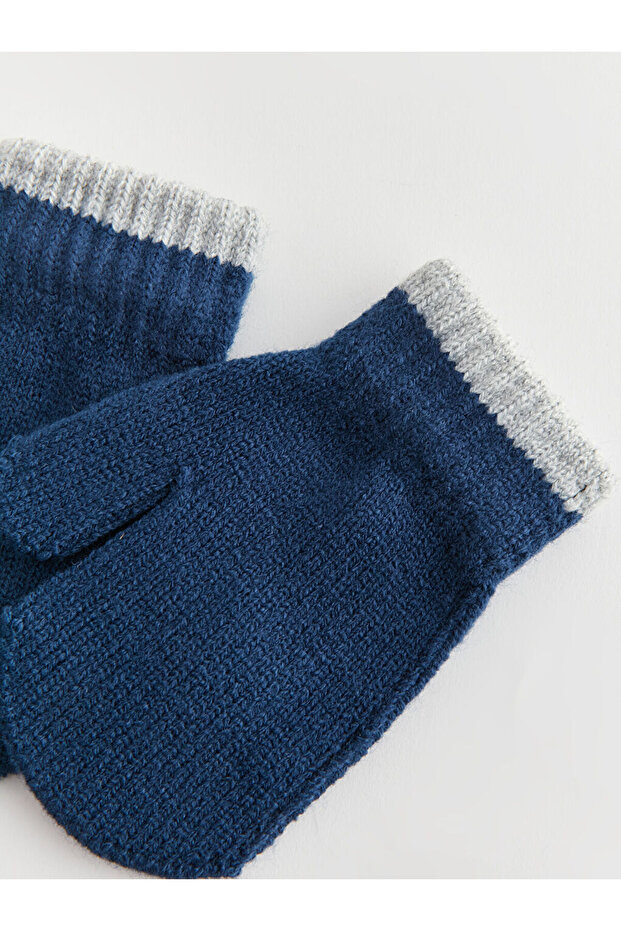 Basic Erkek Bebek Triko Eldiven 2'li - 3