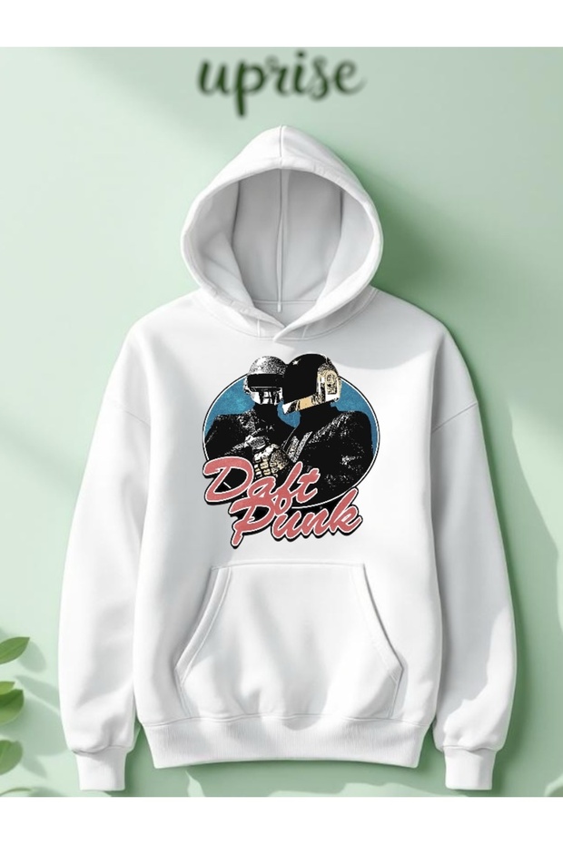 Daft Punk Printed Cotton 3 Thread Oversize Sweatshirt