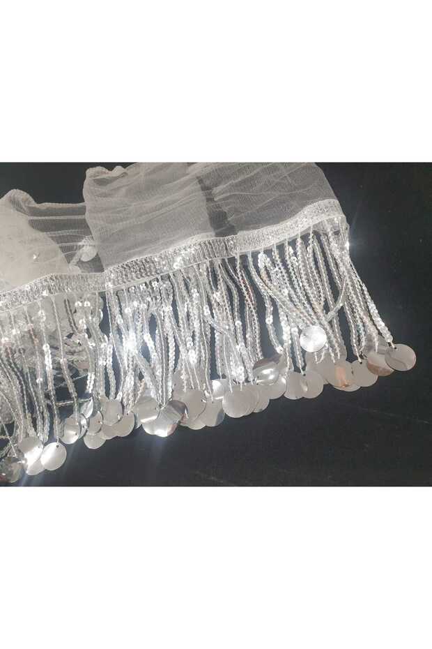 Silver Color Sequin Fringe Tassel Embroidery Ribbon Decorative Strip Accessory