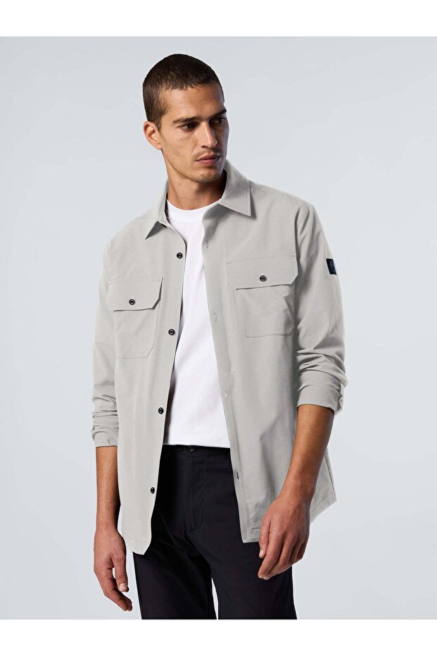 Regular Fit Geniş Yaka Gömlek - 6