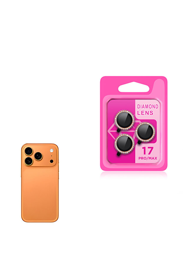 iPhone 17 Pro Compatible Cl-06 Camera Lens Protector - Orange - 2