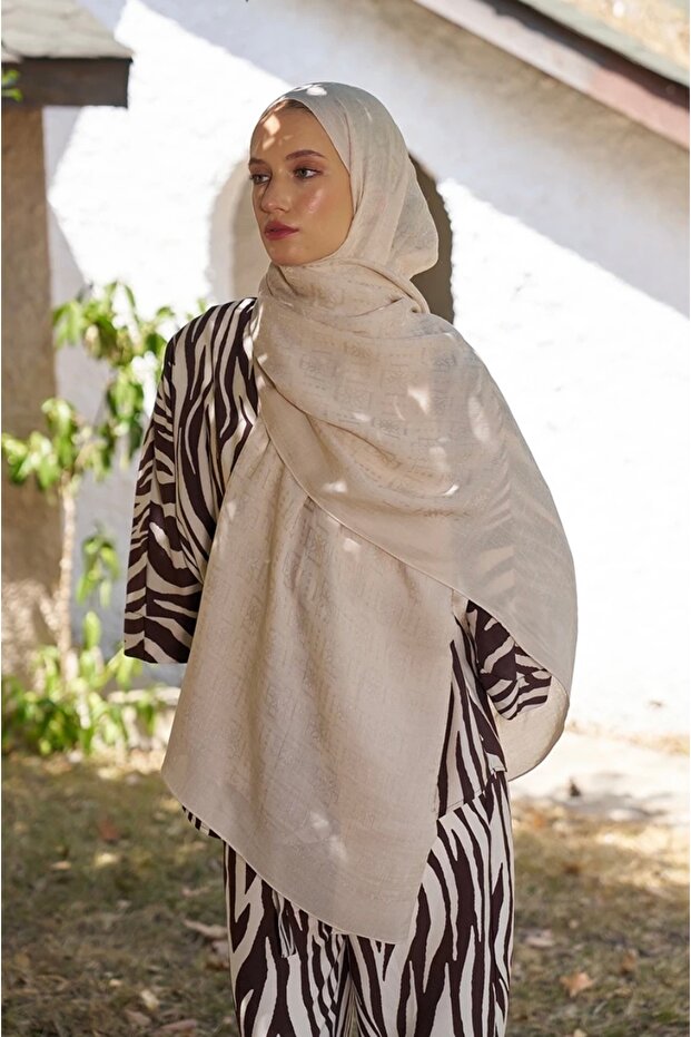 LİNEN MONEGRAM KREM - 1