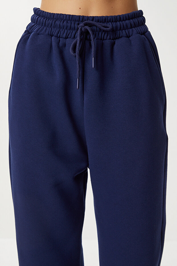 Şardonlu Jogger Örme Eşofman Altı LCR0099 LACİVERT - 3
