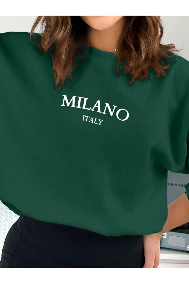 KADIN BASKILI SWEATSHIRT - 2