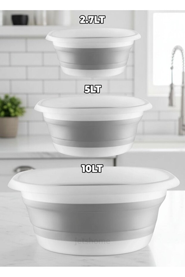 Dowry Set of 4 Folding Basin Drainer Set – Accordion Design, Space Saving - 3