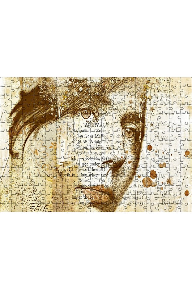 Cakasepetim Women's Face and Newspaper Clippings 120 Piece Puzzle Jigsaw Mdf (Wood)