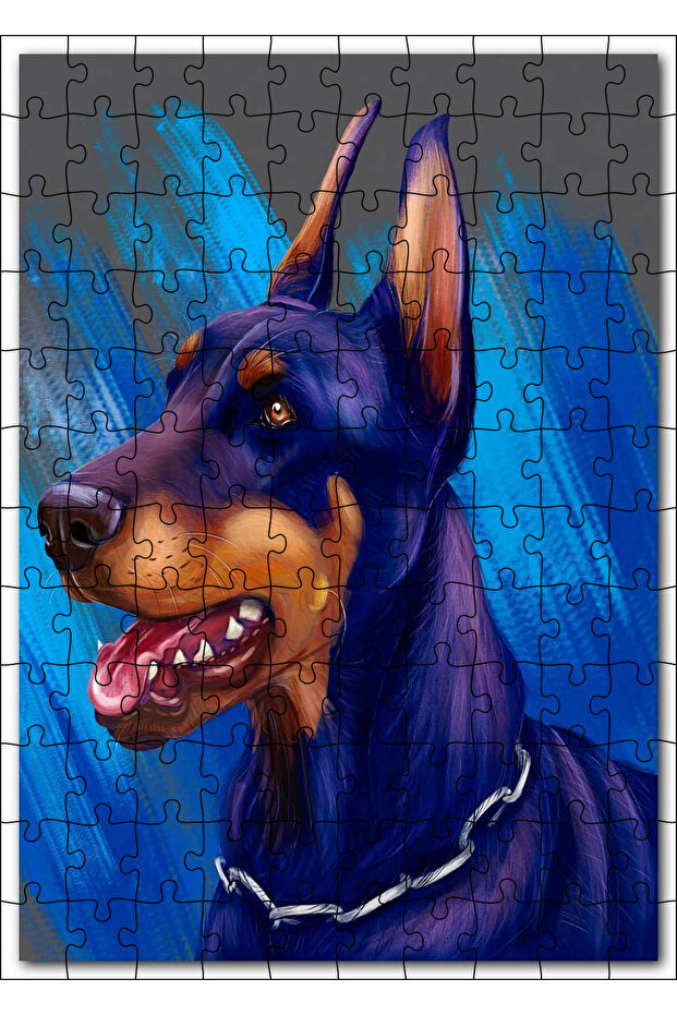 Cakasepetim Doberman Digital Drawing 120 Piece Puzzle Jigsaw Puzzle Mdf (Wood)