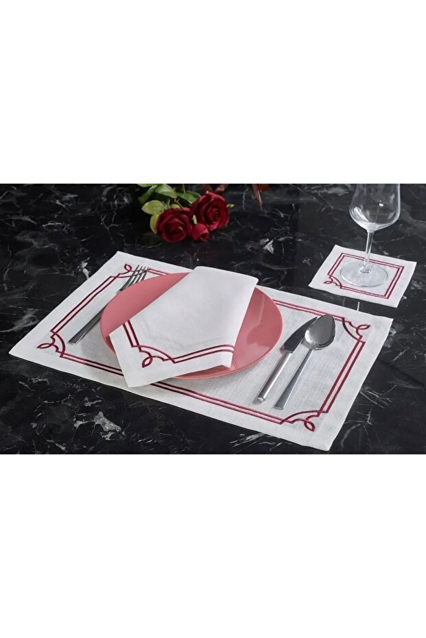 Lux Grup Alice American Service Set of 2 Burgundy