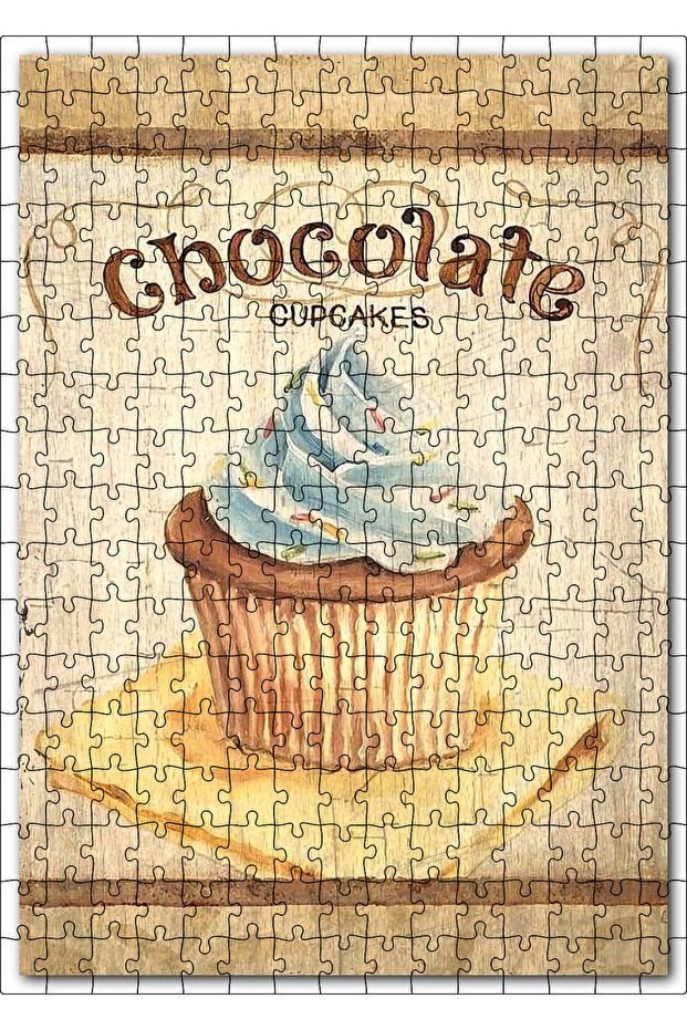 Cakasepetim Chocolate Oupcakes Banner Image 255 Piece Puzzle Jigsaw Mdf (Wood)
