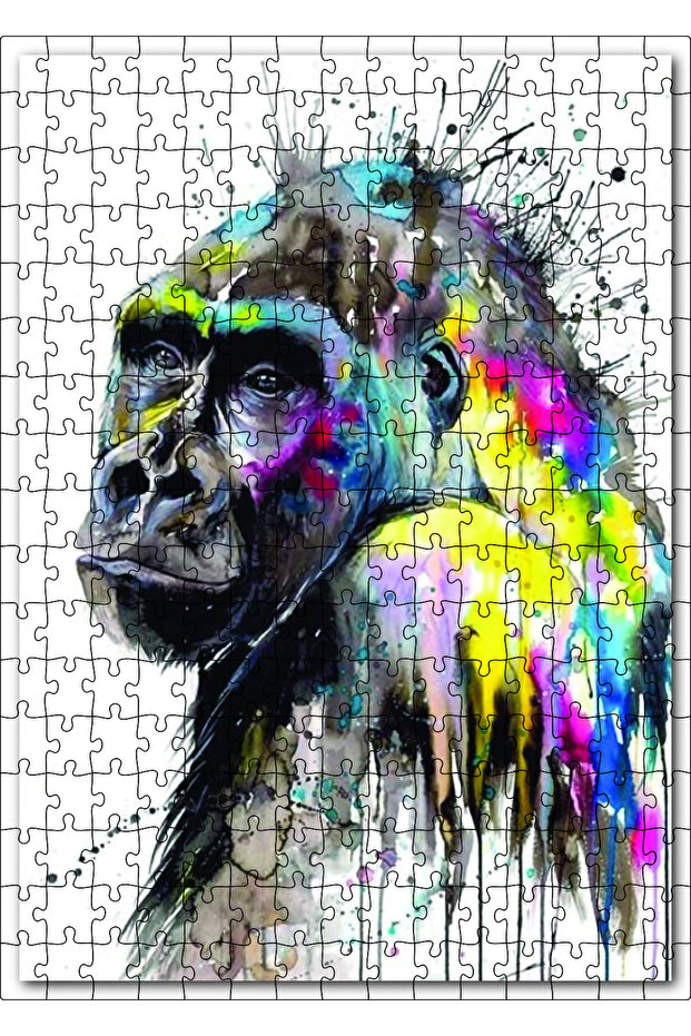 Cakasepetim Oil Painting Work Gorilla 255 Piece Puzzle Jigsaw Mdf (Wood)