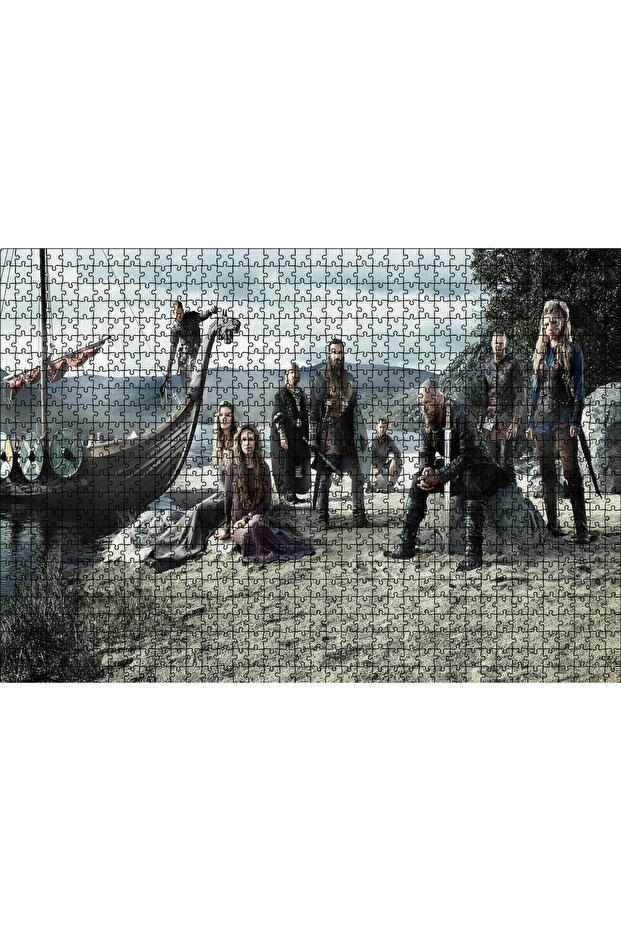 Cakasepetim Vikings All Characters 1000 Piece Puzzle Jigsaw Mdf (Wood)