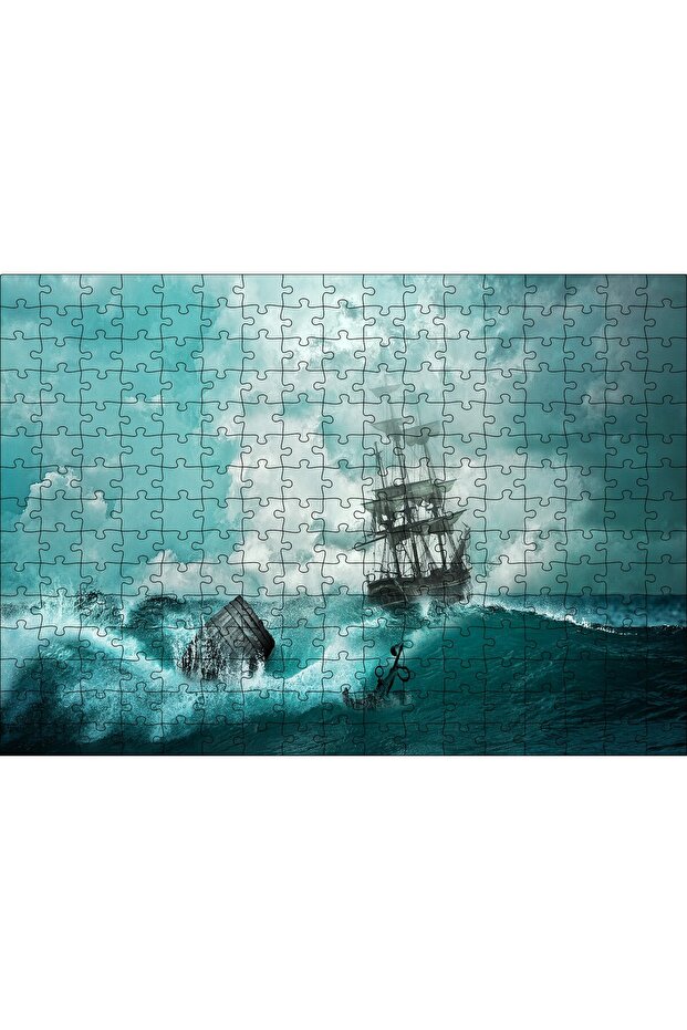 Cakasepetim between the Waves Gulet and Cloudy Skies 120 Piece Puzzle Jigsaw Mdf (Wood)