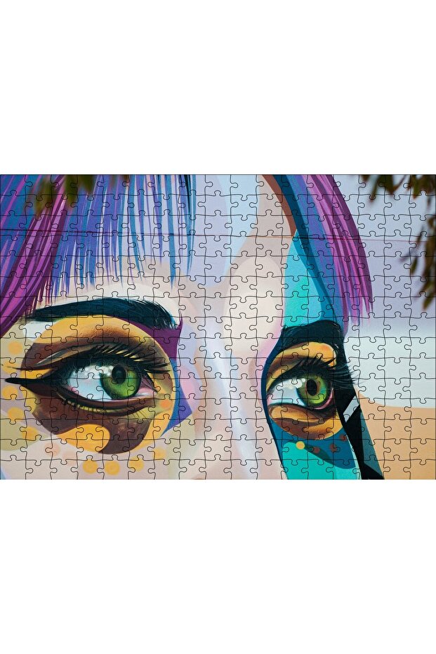 Cakasepetim Women's Eye Painting 120 Piece Puzzle Jigsaw Puzzle Mdf (Wood)