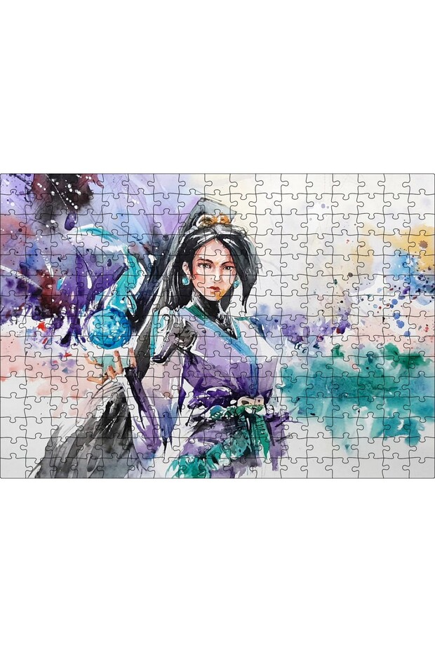 Cakasepetim Female Warrior Watercolor Effect 255 Piece Puzzle Jigsaw Puzzle Mdf (Wood)