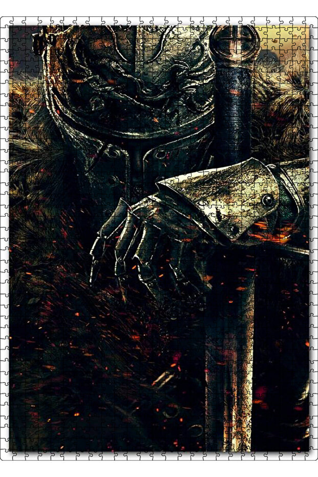 Cakasepetim Dark Souls 2 Warrior Knight 1000 Piece Puzzle Jigsaw Puzzle Mdf (Wood)