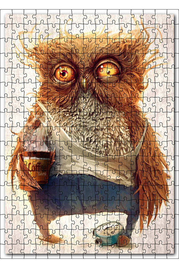 Cakasepetim Unawakened Owl Image 255 Piece Puzzle Jigsaw Mdf (Wood)