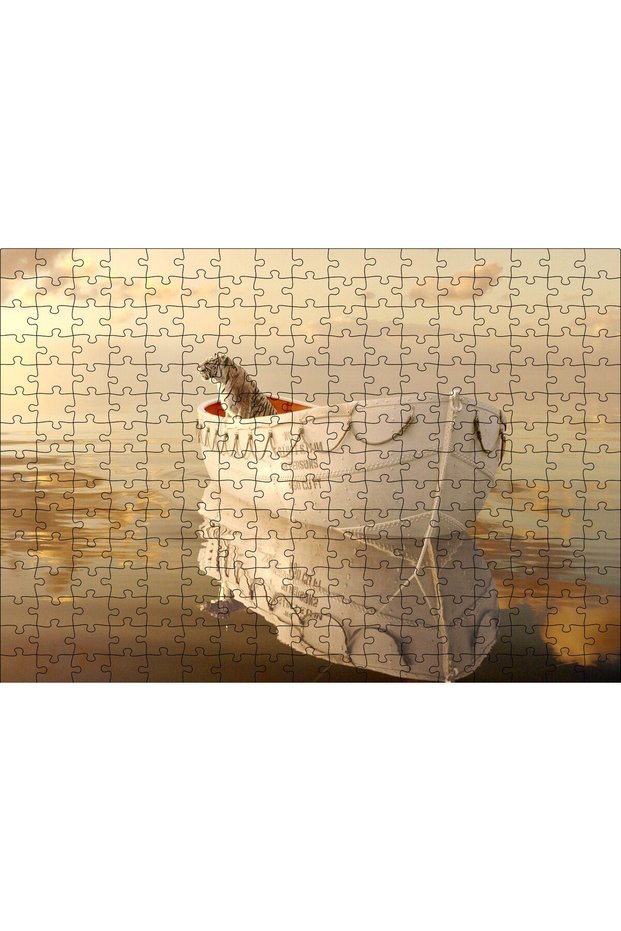 Cakasepetim Life of Pi Kaplan and Sandal 255 Piece Puzzle Jigsaw Puzzle Mdf (Wood)