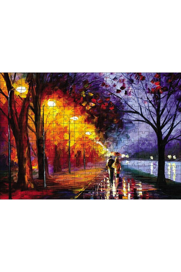 Cakasepetim Couple Walking in the Rain 255 Piece Puzzle Jigsaw Mdf (Wood)