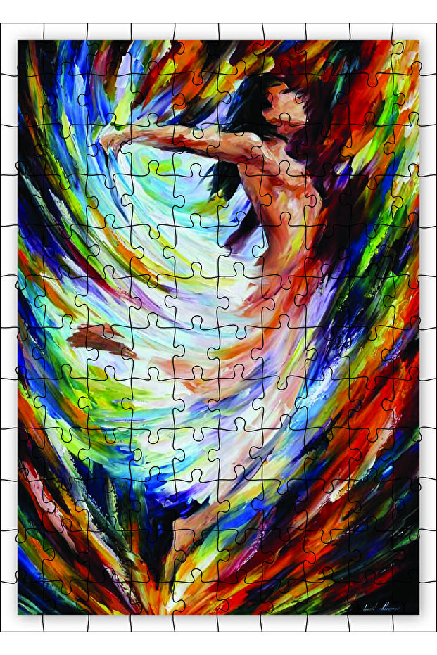 Colorful Dancing Woman 120 Piece Puzzle Jigsaw Puzzle Mdf (Wood)
