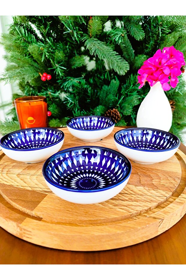 Revve Blue Lorient New Bone China Mini Tabak 9x9x2,8 cm ( 1 Adet ) - 1