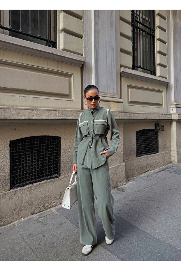 Beli Tie Detail Two-Piece Set - 6