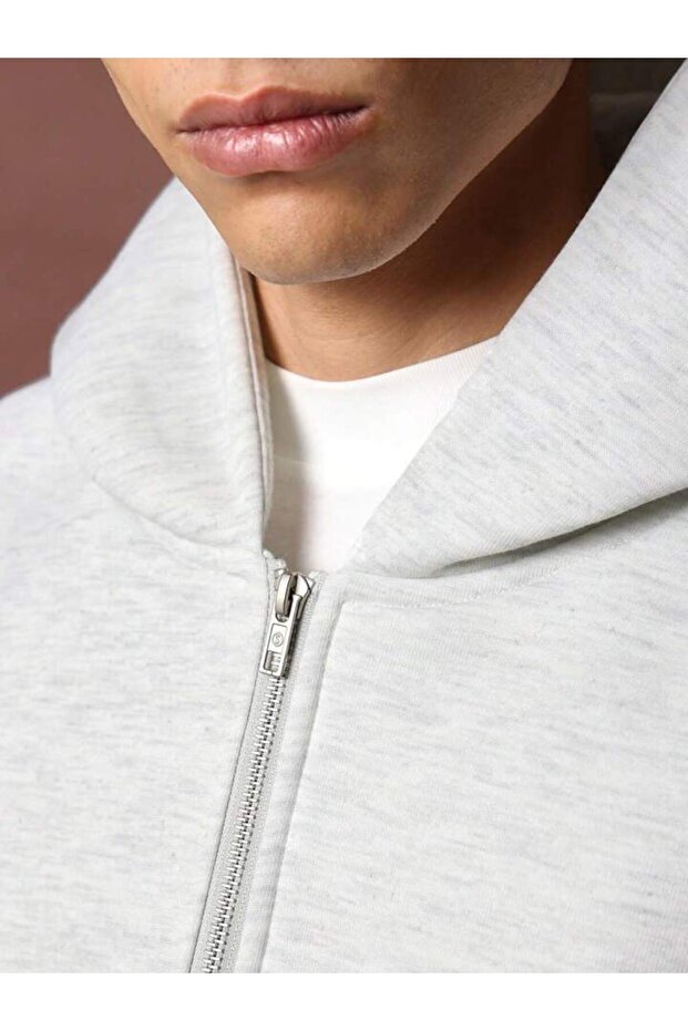 FERMUARLİ KAPÜŞONLU SWEATSHİRT - 3