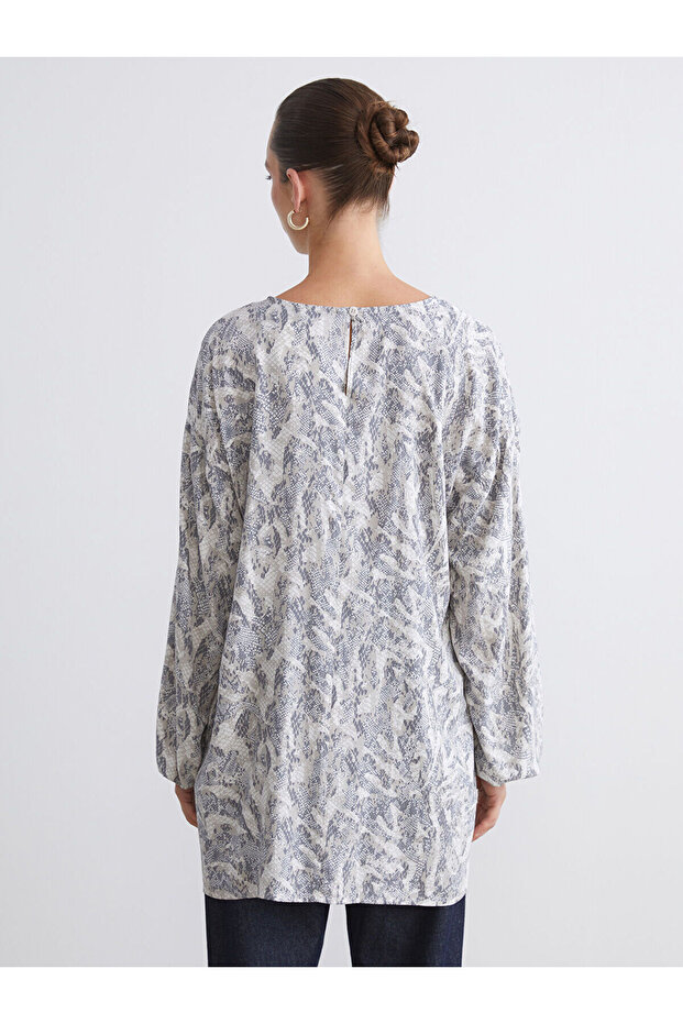 طاقم الرقبة منقوشة بلوزة - 4