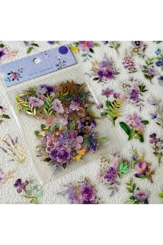B 40 pcs Roaming Dreams Vintage INS Flower Plant Stickers Decorative Stick Labels Diary Album hand .