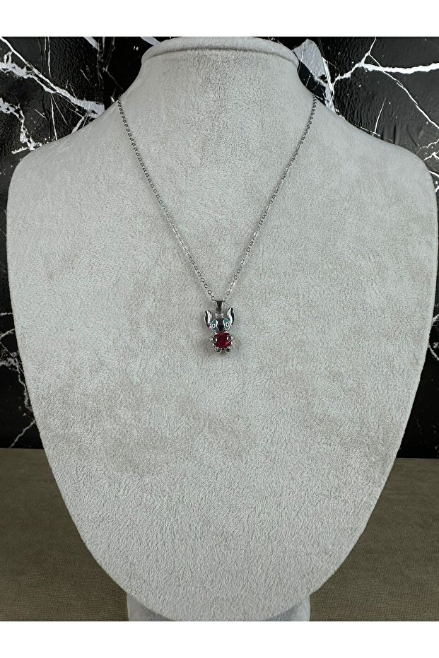 Stitch Figured Steel Necklace