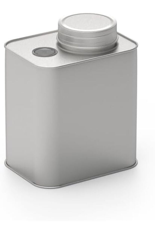 Sealed Square Tin Containers, Coffee Bean Powder Storage Jars with Air Valve