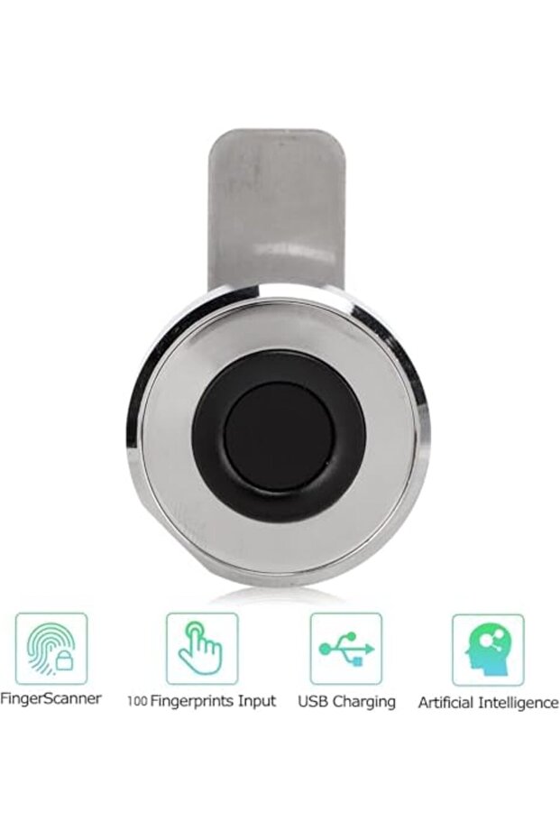 CT22FB Fingerprint Lock, USB Charging 0.5 Seconds Recognition Locks for Drawers Office Cabinets - 6