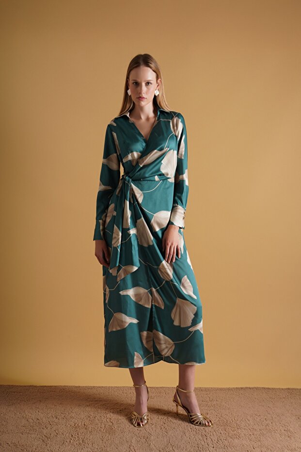 FLORA BAĞLAMALI ELBİSE - 2