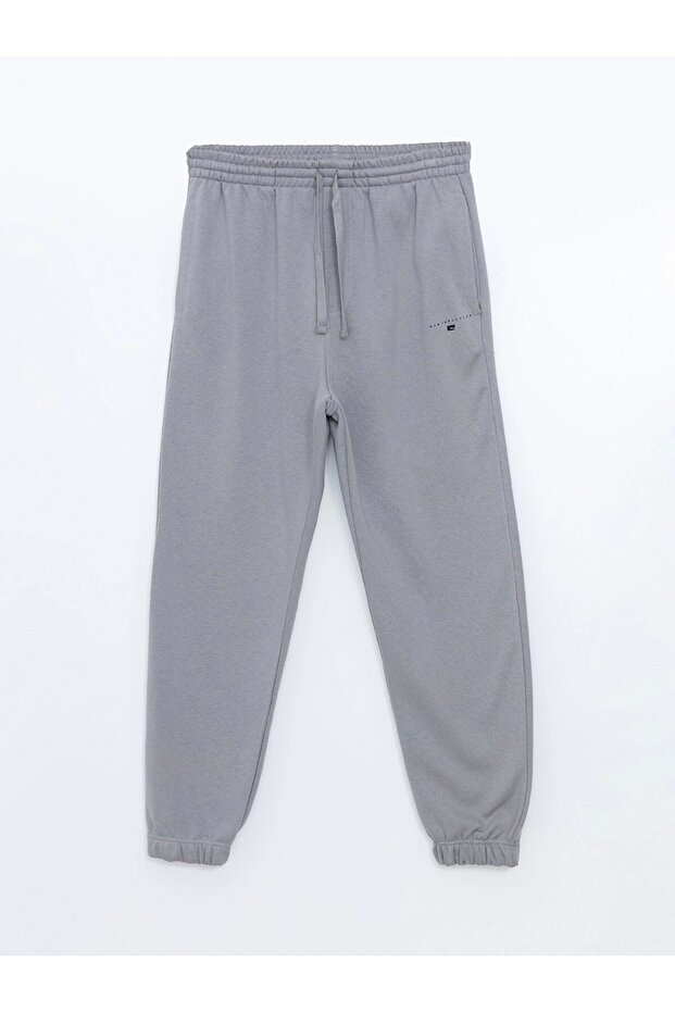 XSIDE Gri Rahat Kalıp Erkek Kalın Jogger Eşofman Altı - 5
