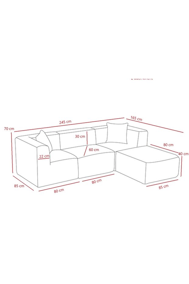 RAKS SERİSİ MODULER FULL SÜNGER KÖŞE KOLTUK, SAĞ VE SOL, GRİ - 6