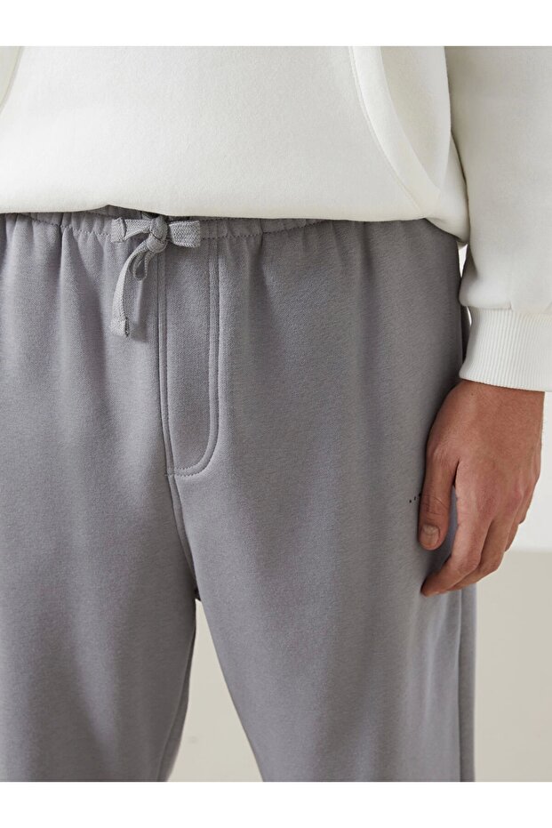 XSIDE Gri Rahat Kalıp Erkek Kalın Jogger Eşofman Altı - 3