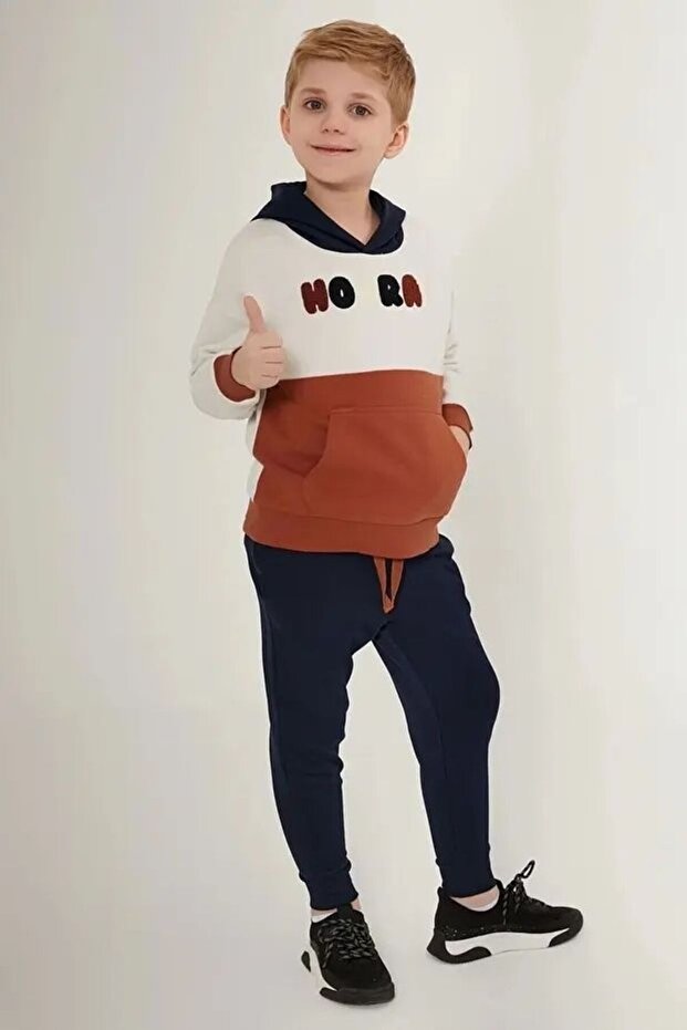 Boy's tracksuit set - stone