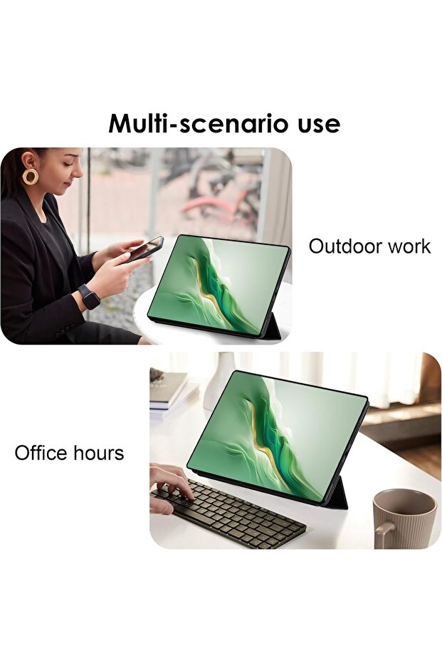جراب متوافق مع جهاز Honor Magic Pad 2 مقاس 12.3 بوصة - رفيع للغاية مع وظيفة الحامل، رفيع وذكي - 3