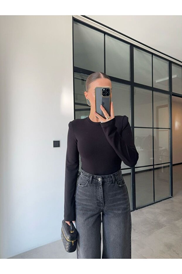 Vatkali Black Bodysuit with Cycling Necklace
