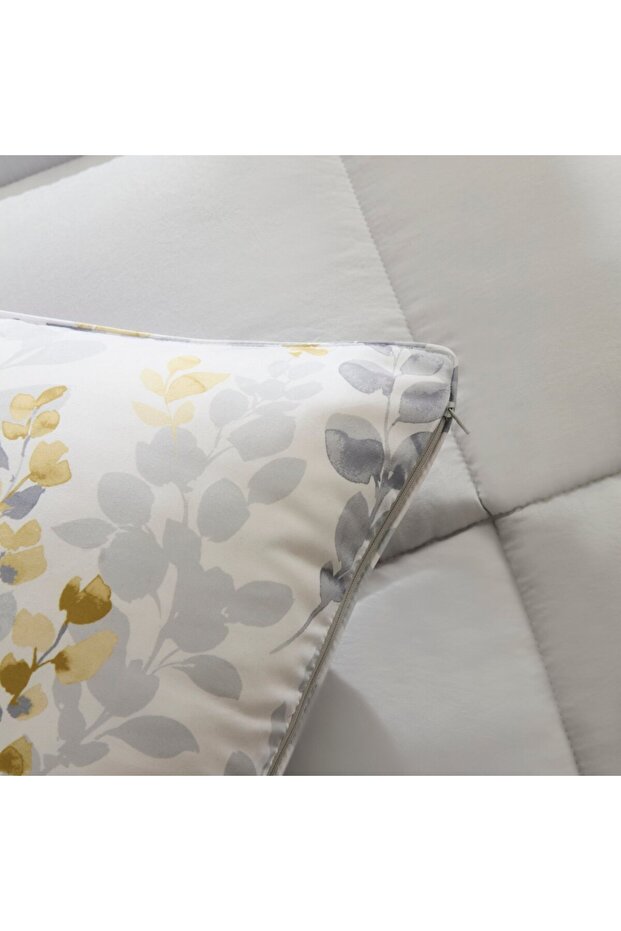 Leaf Graues Einzel Comforter Set 135x200+50x70 - 4