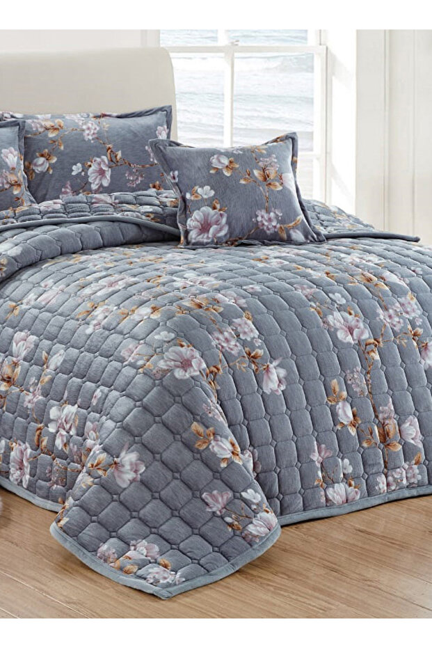 Soft Velvet Comforter set, 4 Pcs Soft Bedding Set, Single Size 160x210cm - 2